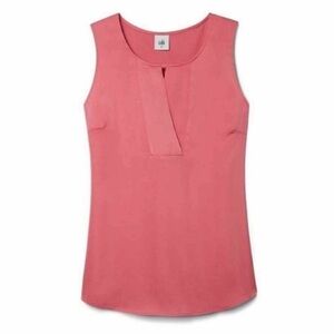 “CABI” Blush Sleeveless Keyhole Notch Top